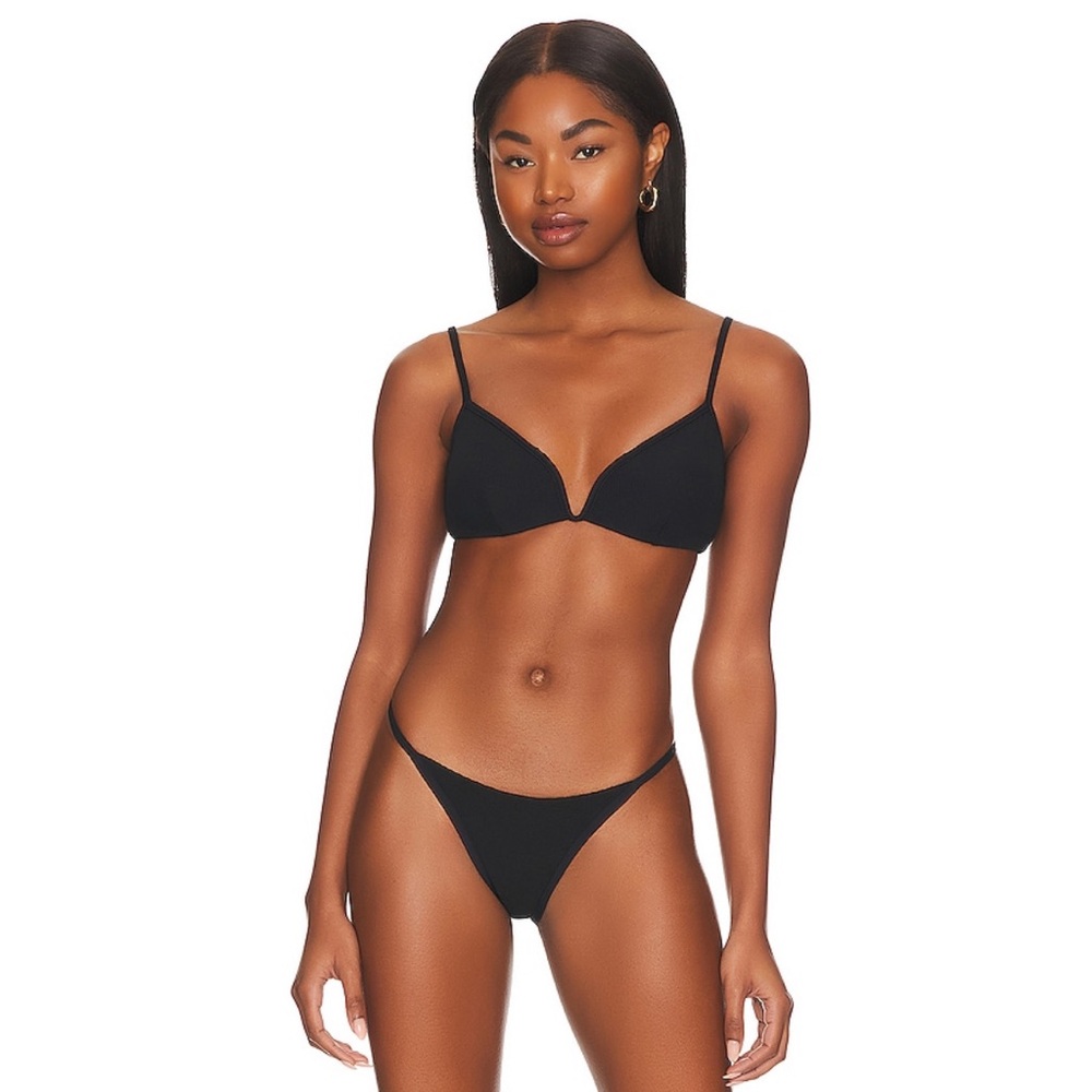 L*SPACE ❤️‍🔥 JAY BIKINI BOTTOM BITSY IN BLACK NWT SIZE LARGE